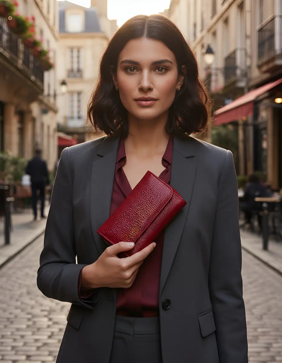 Cartera Mini Con Cierre Piel Legitima — imagen 3
