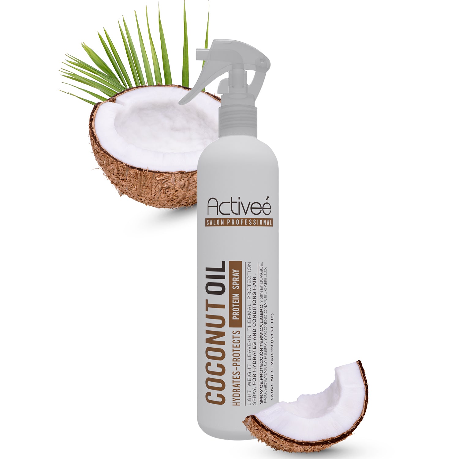 Proteina Capilar Activeé Professional Coconut Oil Tecnologia para cuidado Cabello con Perdida de Color Quebradizo y con Frizz Libre de Sal — imagen 2