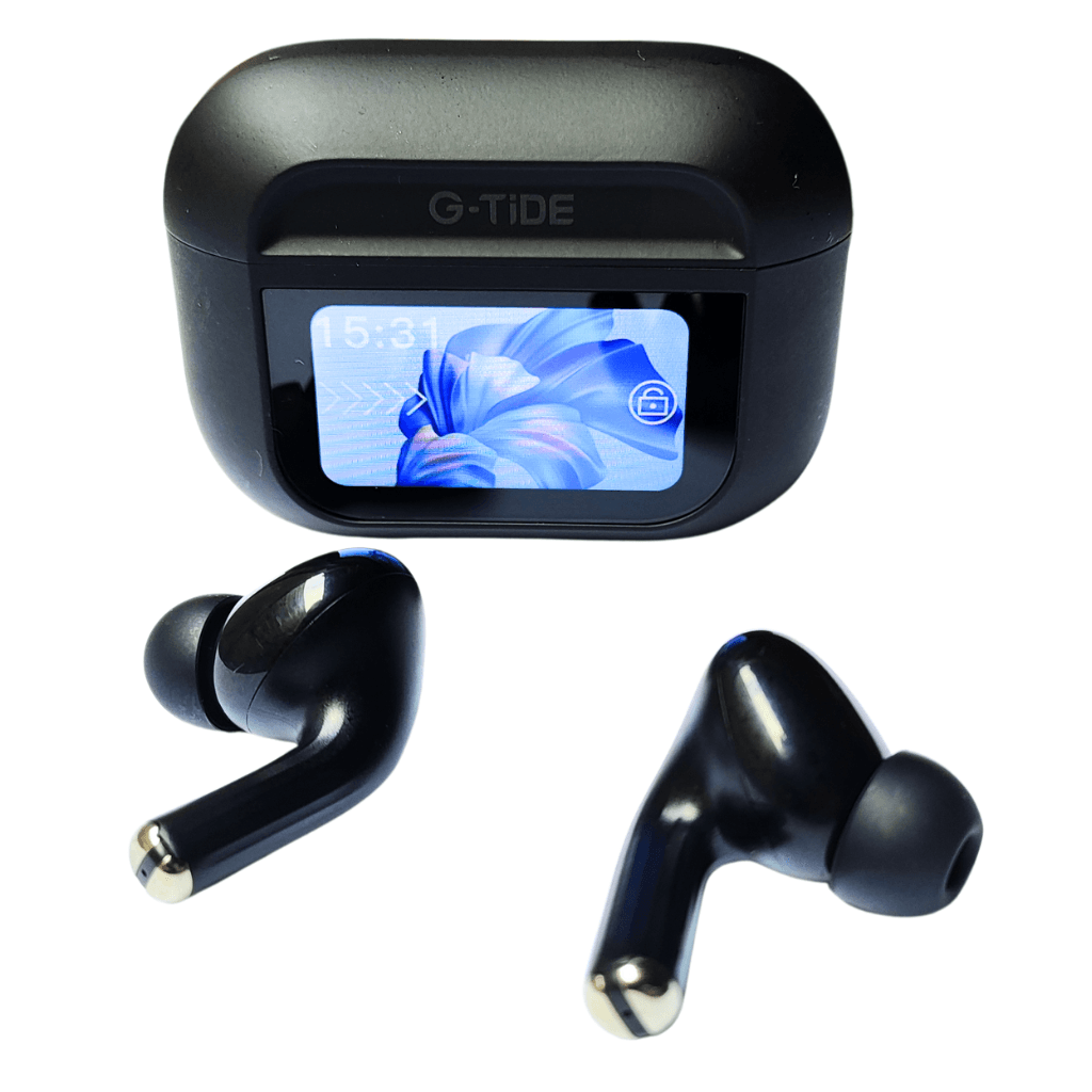 Audífonos con Pantalla Táctil. G-TIDE Future Pod, Bluetooth, Cancelación de ruido, encontrar audífonos — imagen 13