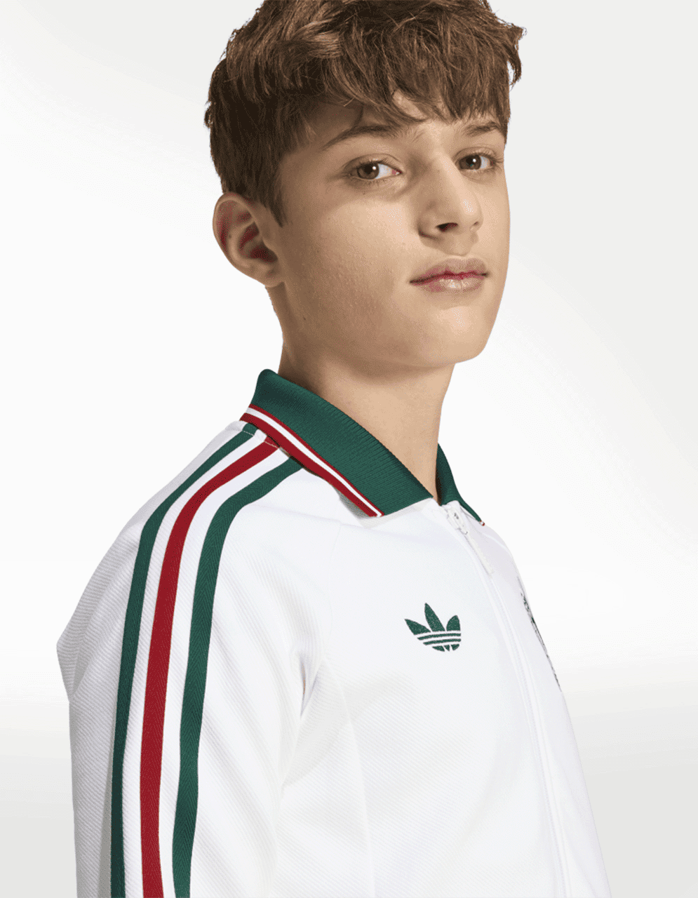 Chamarra Adidas Anthem Visitante Selección Nacional de México Blanco - Niño — imagen 5