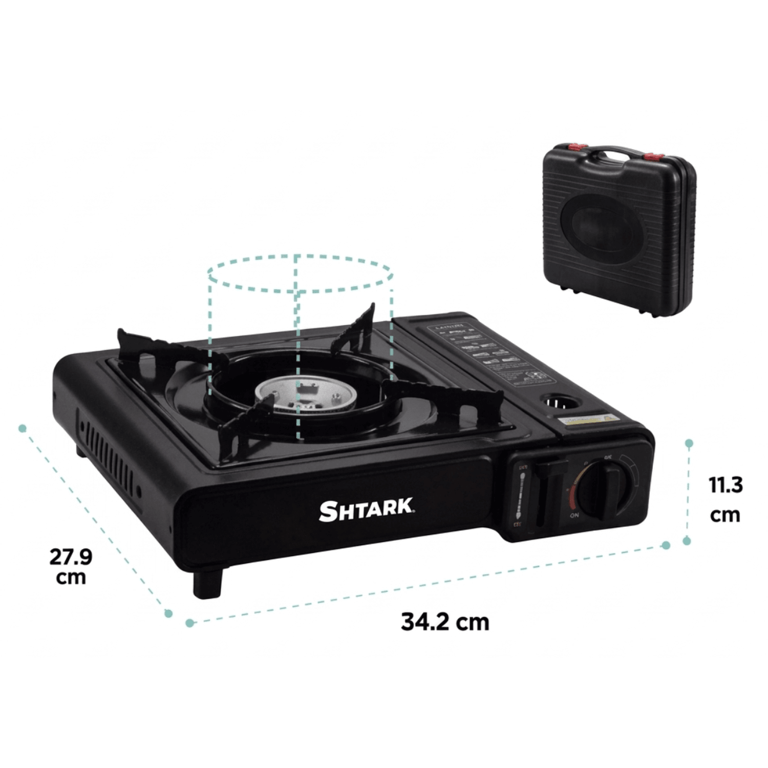Parrilla Portátil a Gas Shtark SHTPEN1 para Camping Negro — imagen 3