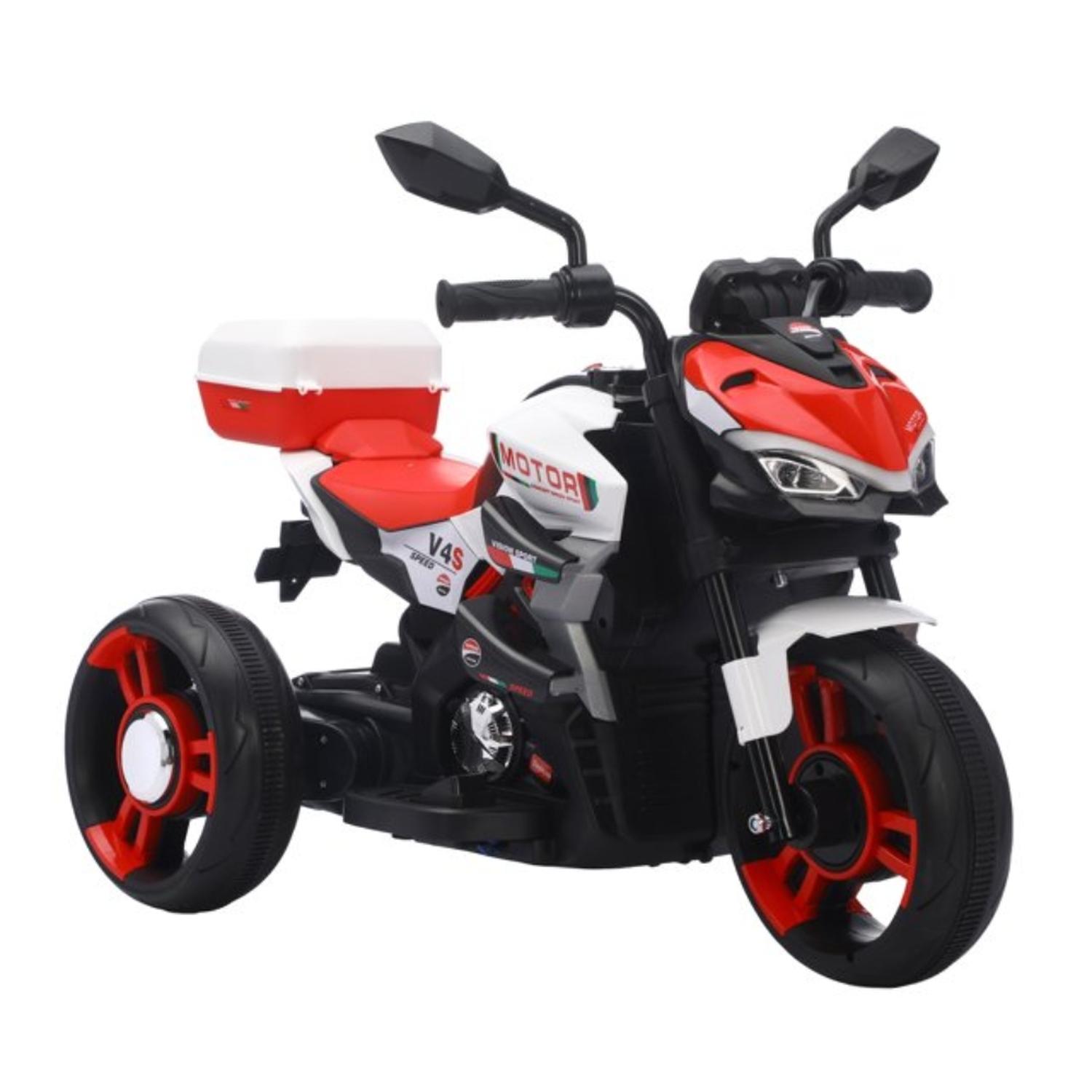 Moto Eléctrica Montable Infanti V4S Speed con Luces y Música Roja — imagen 1