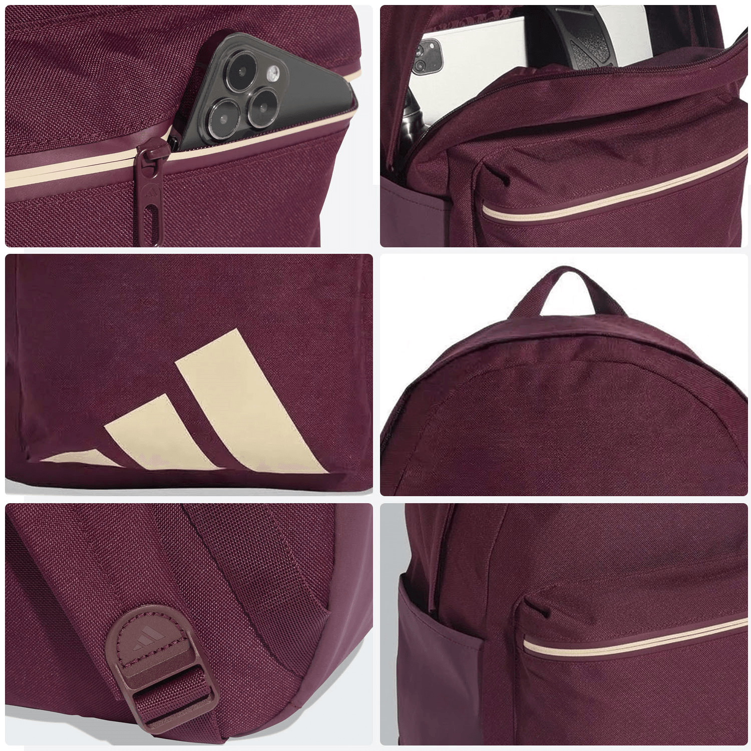 Mochila Adidas Essentials Portalaptop Vino Unisex 26L — imagen 5