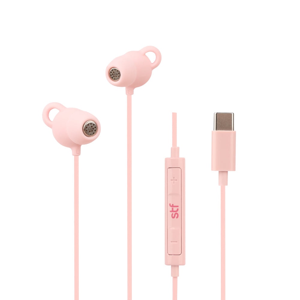 Audifonos alámbricos In-Ear STF Gravity: Tipo C, Micrófono, Rosa — imagen 2