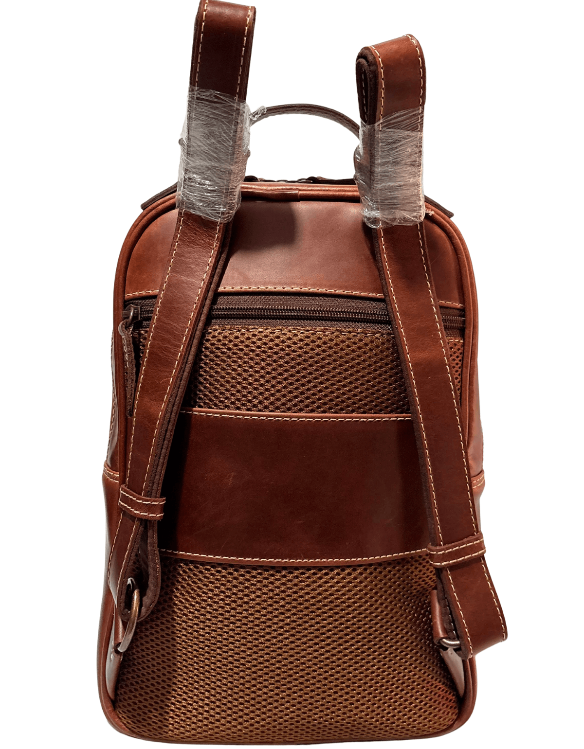 Mochila Pequeña De Piel Legitima Genuina Para Dama Con Bolsillos Frontales Bp03 — imagen 9