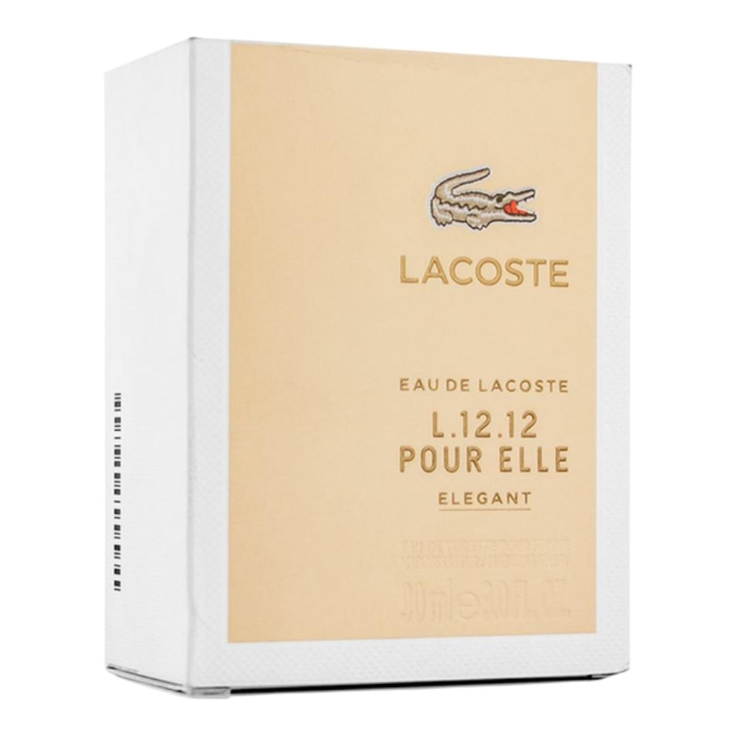 LACOSTE L.12.12 POUR ELLE ELEGANT EDT 90 ML DAMA — imagen 2