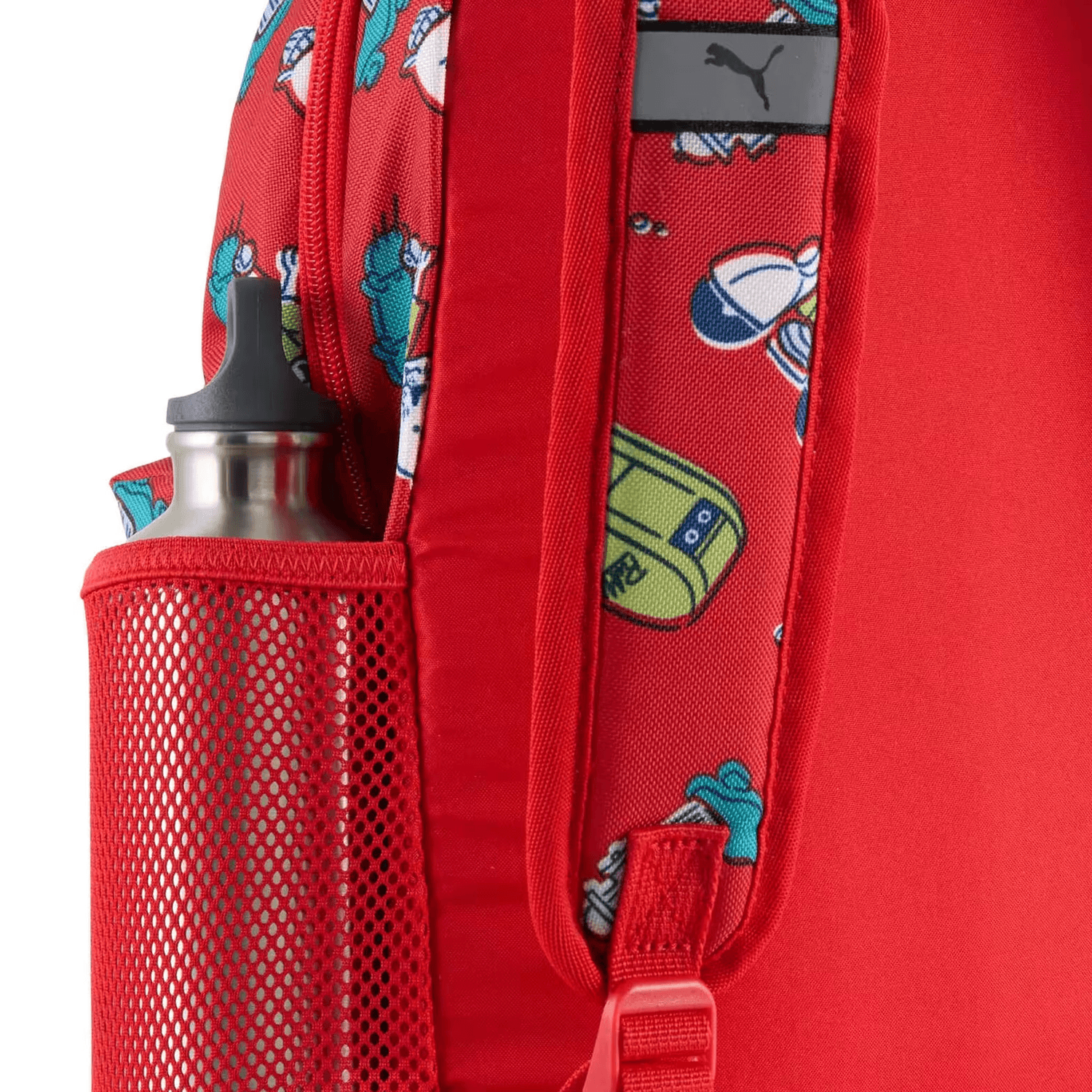 Mochila Puma Phase Niño Escolar Bolsillo lateral Rojo Infantil 11L — imagen 3