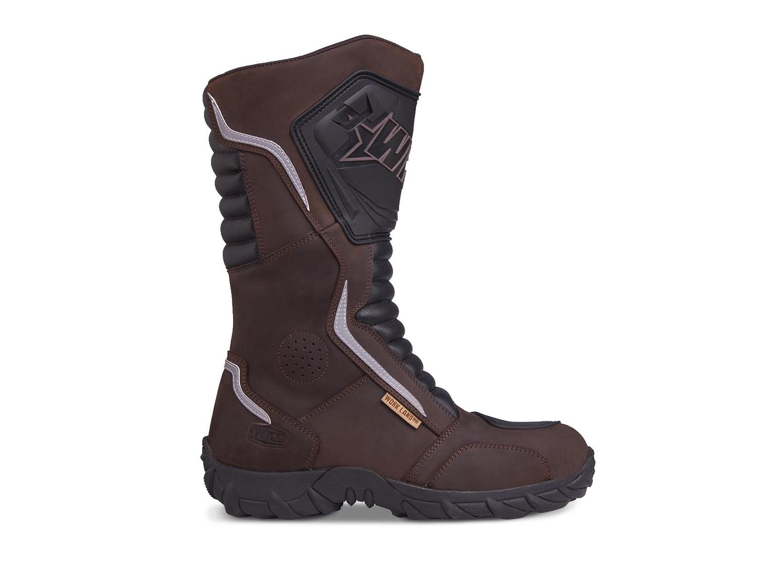 Botas Hombre Moto Biker Doble proposito Workland 76227 café — imagen 3
