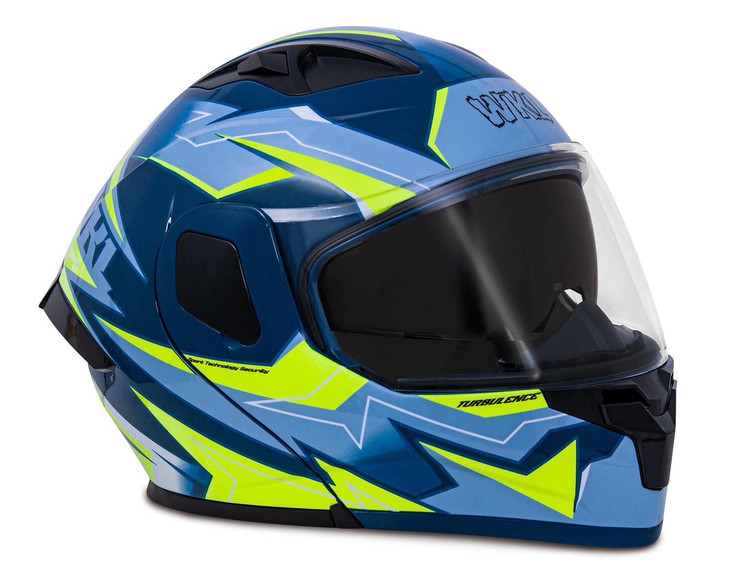 Casco WKL Motocicleta Dot Abatible CH-103 TURBO-VERDE — imagen 7