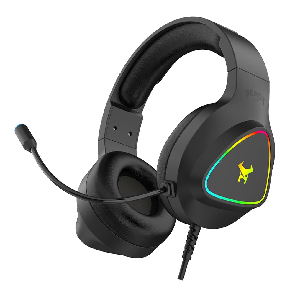 Audífonos Gamer alámbricos STF Beast Muspell Prime: Bocina 50mm, Micrófono, Negro — imagen 4