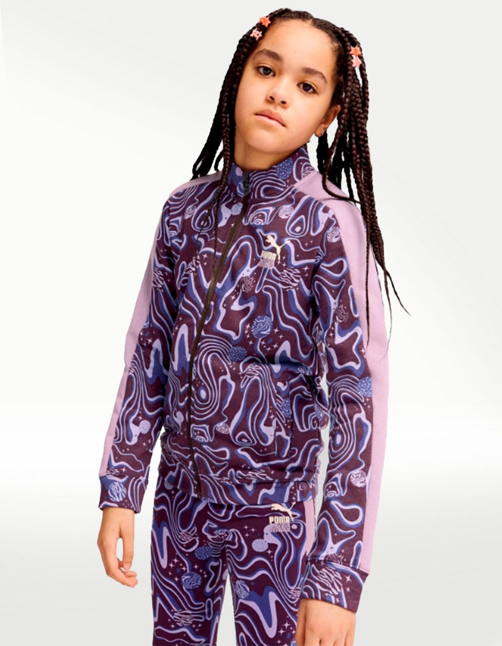 Chamarra Puma Lava Land Track TR Morado - Niña — imagen 2