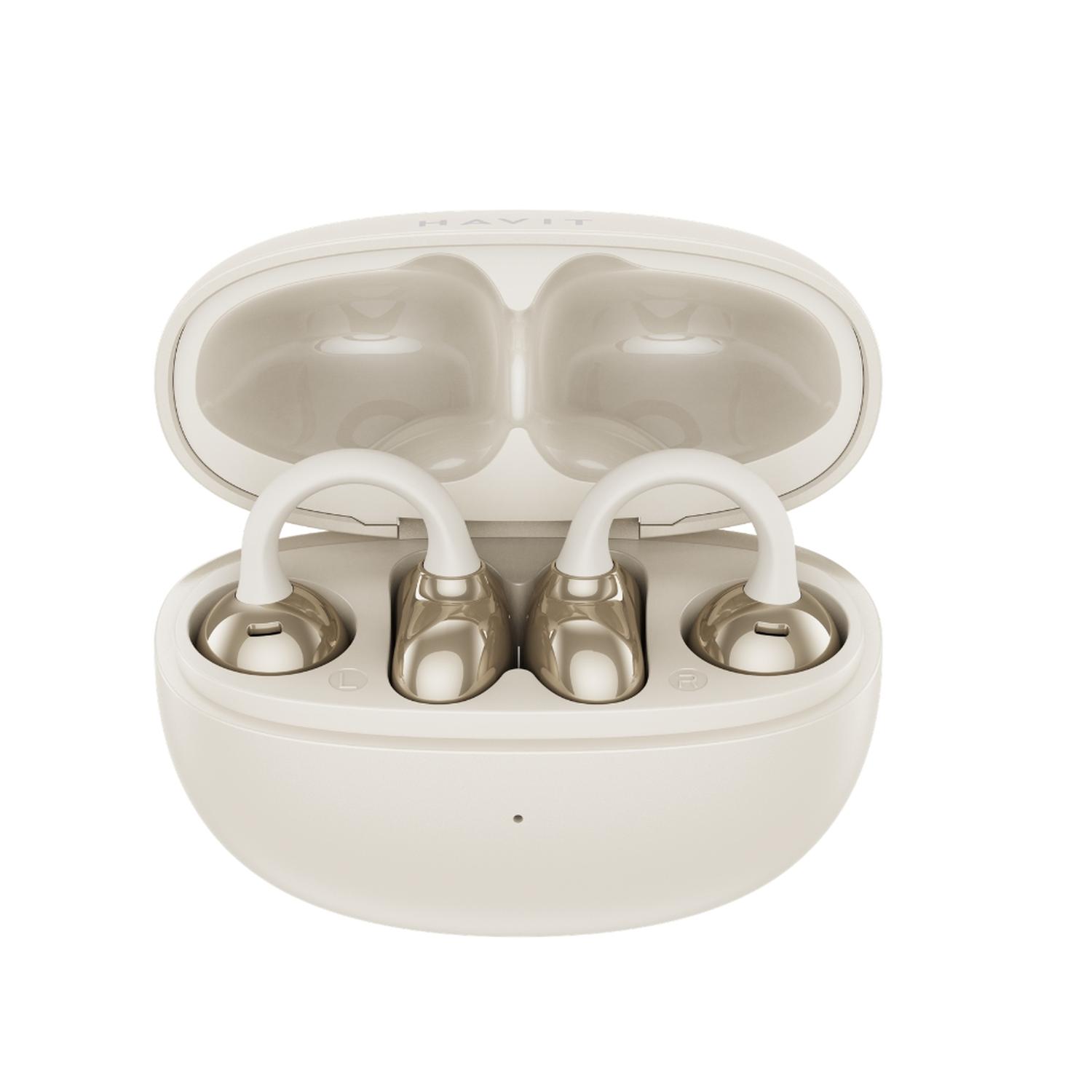 Audífonos Havit Open Ear OWS928 Inalámbricos Beige Deportivo — imagen 2
