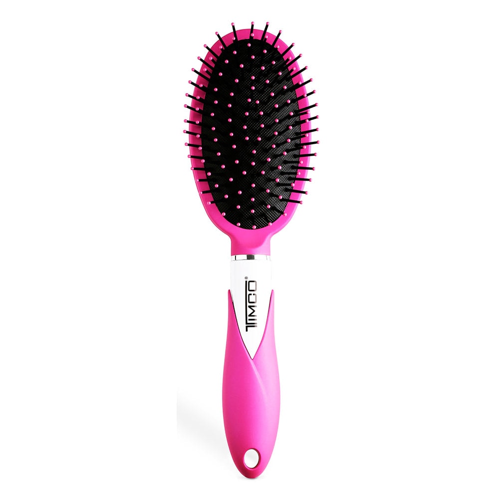 Cepillo de Cabello Ovalado Acolchonado con Mango Ergonómico Neon Brush Timco CAV02 — imagen 2