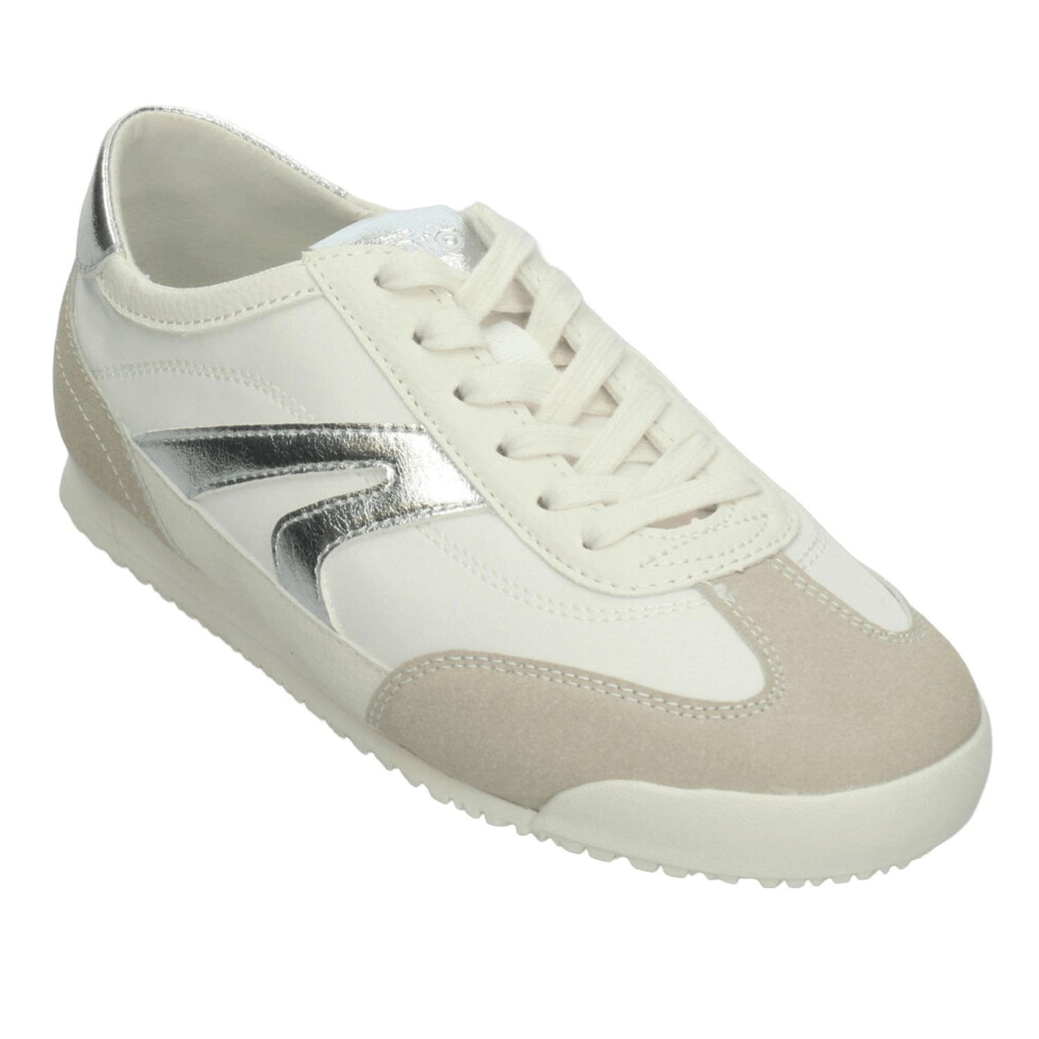 Tenis Ozono Dama Casual Beige Plateado Mujer — imagen 4