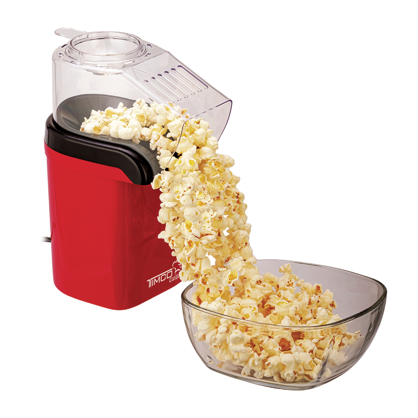 Maquina de Palomitas de Maiz con Tapa Medidora Maquina Palomitero Aire Caliente Automatica Palomera Capacidad de 80g Timco PALO-810 — imagen 2