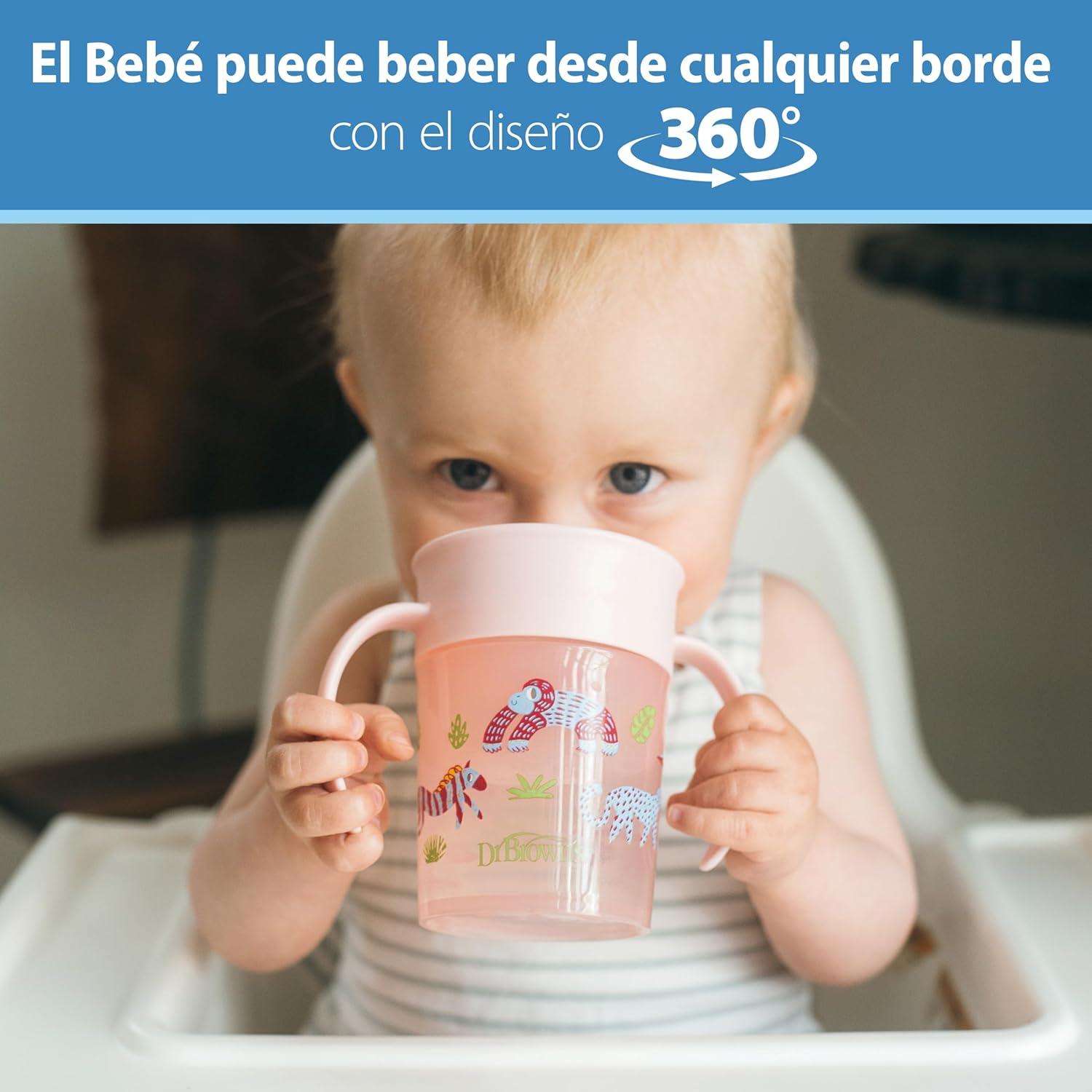 Vaso Entrenador Dr Browns 360° 7oz/200ml 6m+ Color Rosa — imagen 9