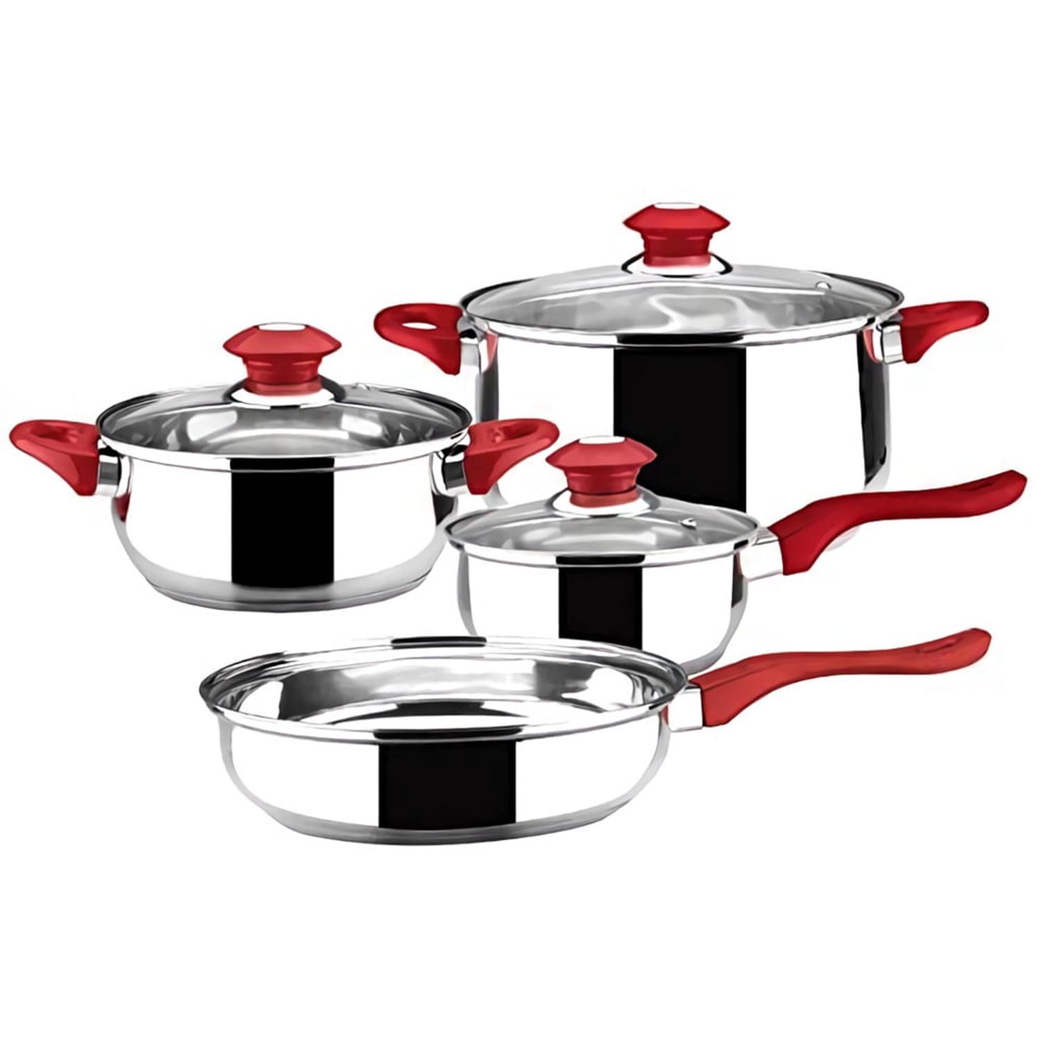 BATERIA COCINA MAGEFESA CORAZA ACERO INOX 7 PIEZAS — imagen 1