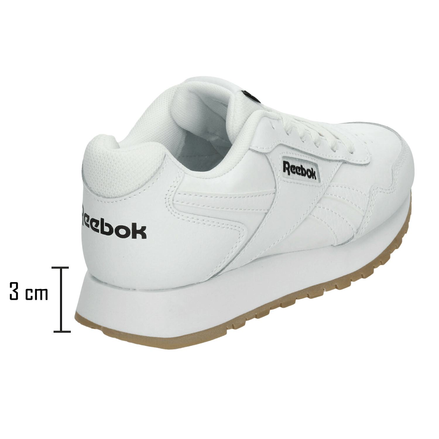 Tenis Reebok Glide Dama Casual Escolar Cintas Blanco Mujer — imagen 3