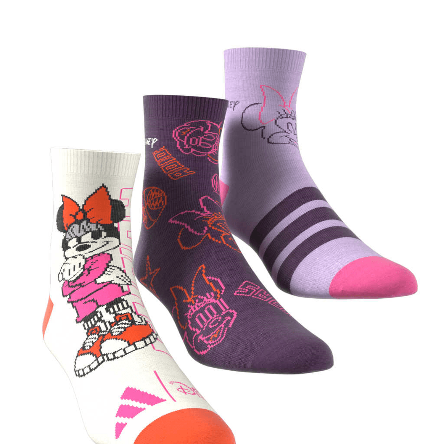 Calcetines Adidas Minnie Mouse Niña 3 Pares Multicolor Infantil — imagen 5