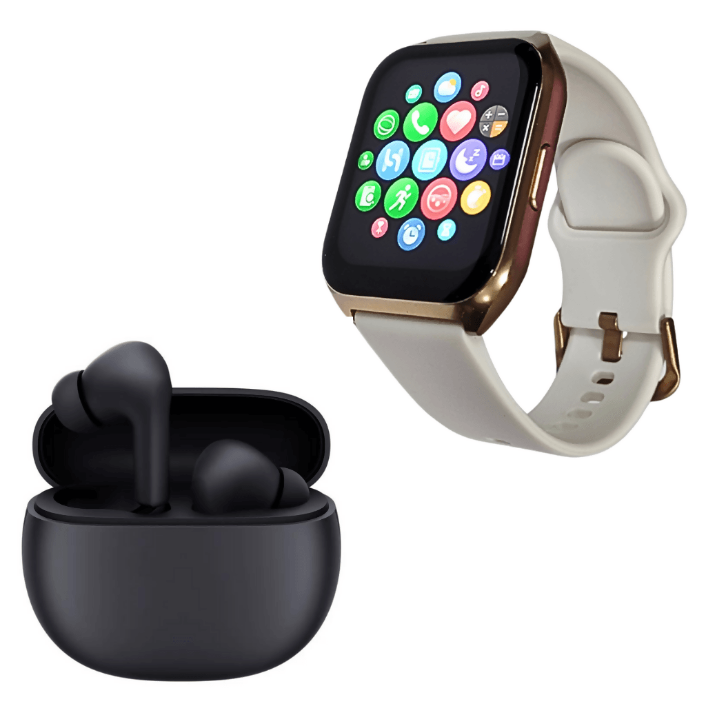 Smartwatch Filwans Gts Mini (dorado) + Audífonos Redmi Buds 4 Active — imagen 2