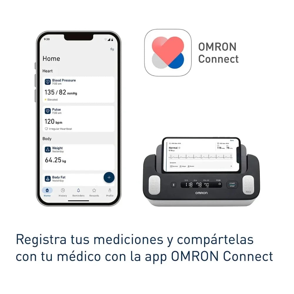 Monitor de Presion Arterial OMRON para Brazo y Electrocardiograma HEM-7530T — imagen 4