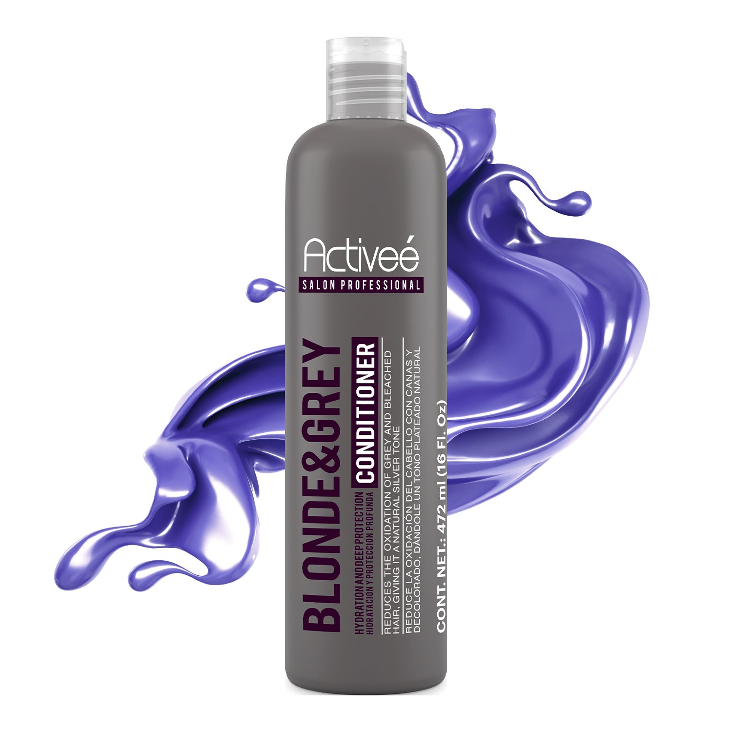 Acondicionador Activee Professional Blonde & Grey Reduce la Oxidacion del Cabello con Canas y Decolorado dandole un tono plateado natural — imagen 2