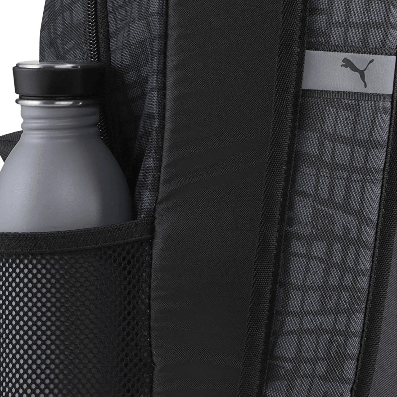 Mochila Hombre Puma Phase Negro Escolar Bolsillo lateral Caballero 20L — imagen 4