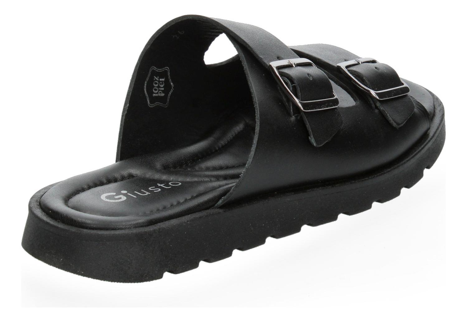 Sandalias Giusto Hombre Negro Hebilla Slides Casual Caballero — imagen 5