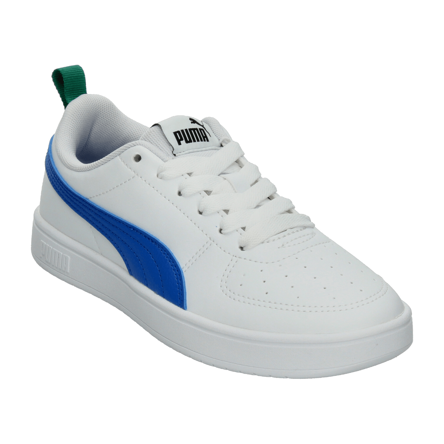 Tenis Puma Rickie Jr. Niño Blanco Azul Casual Hombre Jr. T22-25 — imagen 5