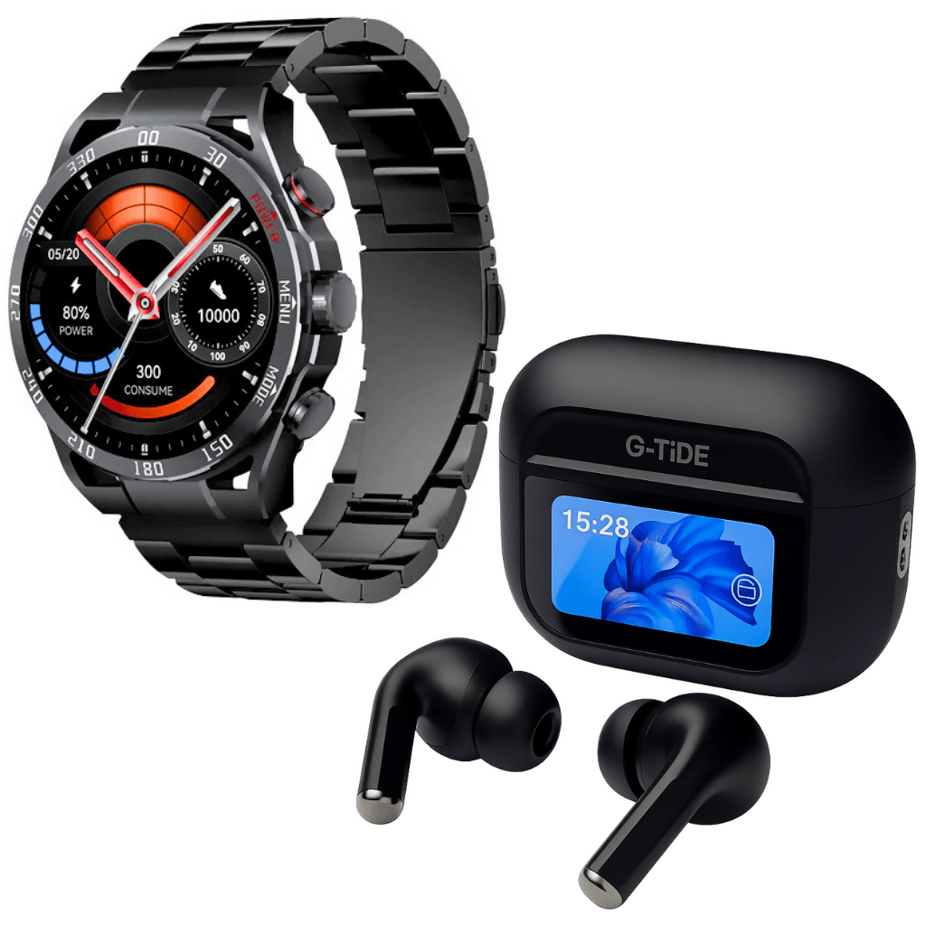 Smartwatch Filwans GTR Negro + Audífonos G-Tide Future Pods Negro — imagen 2