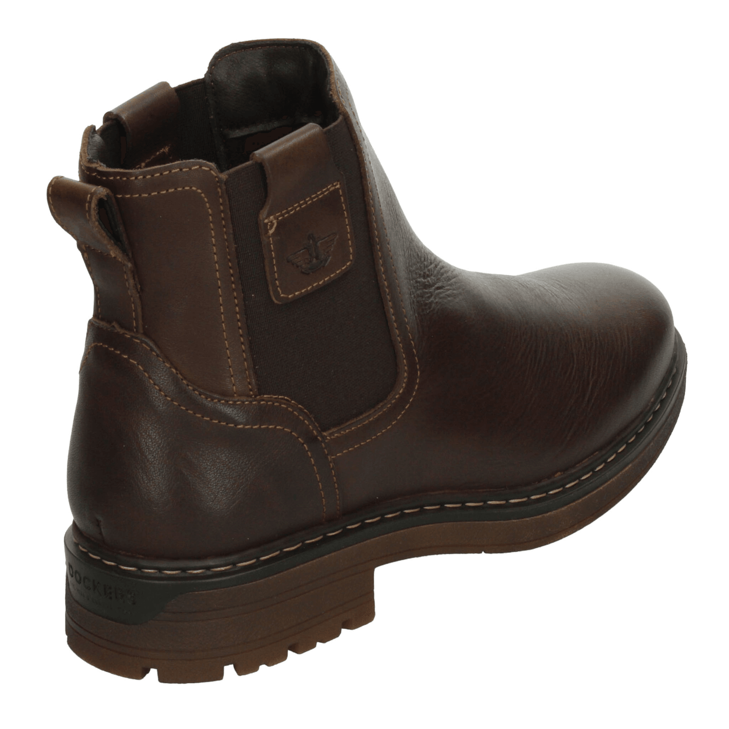 Bota Dockers Hombre Casual Chelsea Cómodo Café Caballero — imagen 3