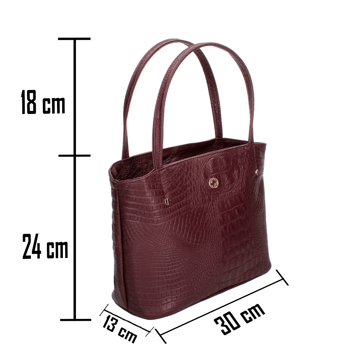 Bolsa Dama Ferretina Vino Casual Mujer — imagen 4