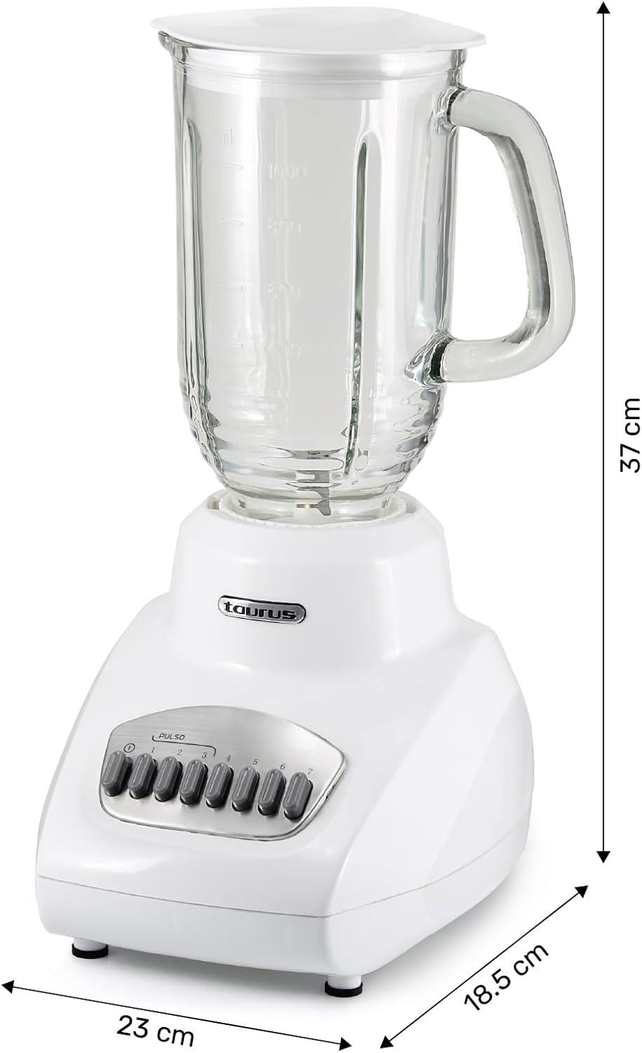 Licuadora Taurus Valencia 7 Velocidades Vaso de Vidrio 1.25 L Blanca — imagen 10