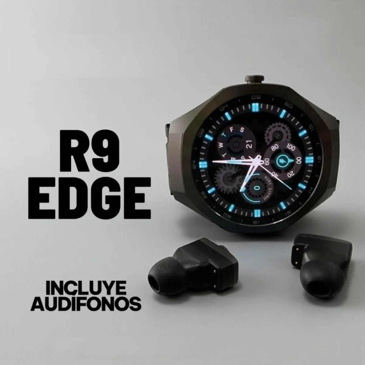 SmartWatch Gtide Series R9 Edge Inteligente Con Audífonos (Plateado) – Tecnología 2 en 1 — imagen 5