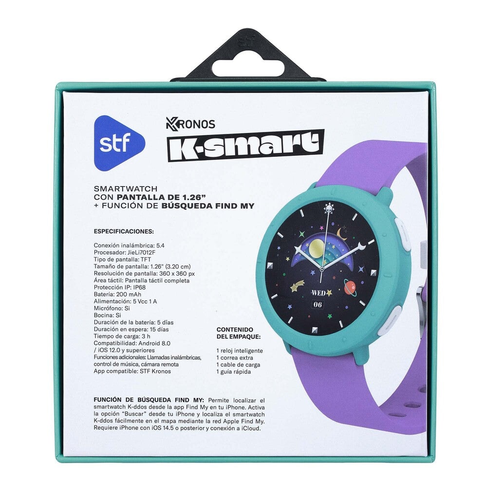 Smartwatch Reloj Infantil STF Kiddos K-SMART 1.26" IP68 con Correa Extra — imagen 9