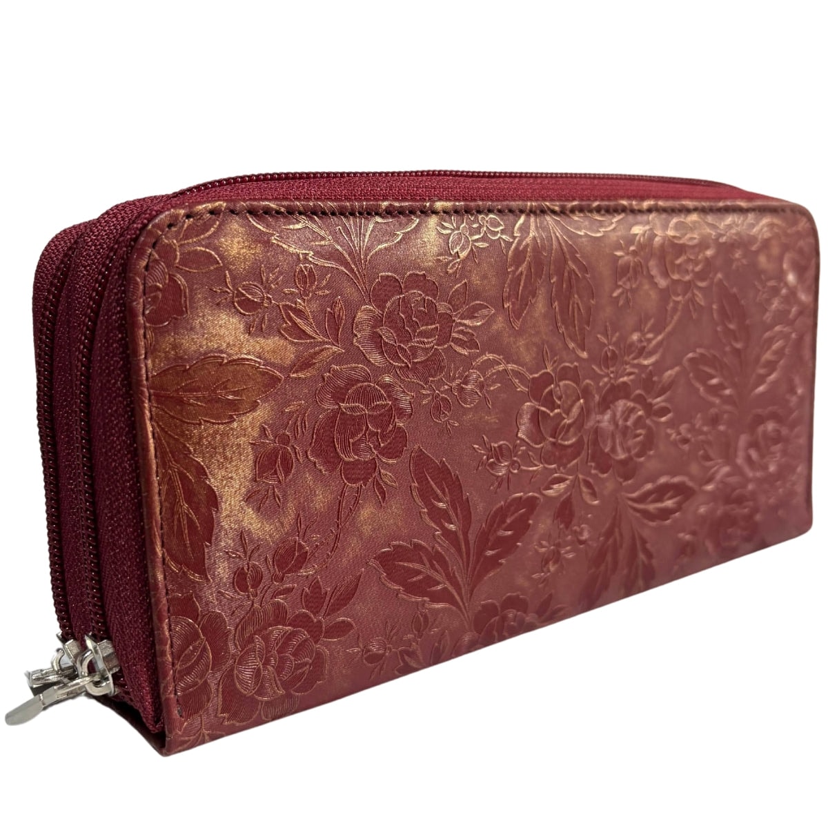 Cartera De Dama Piel Legitima Genuina Grabada 2 Cierres — imagen 20