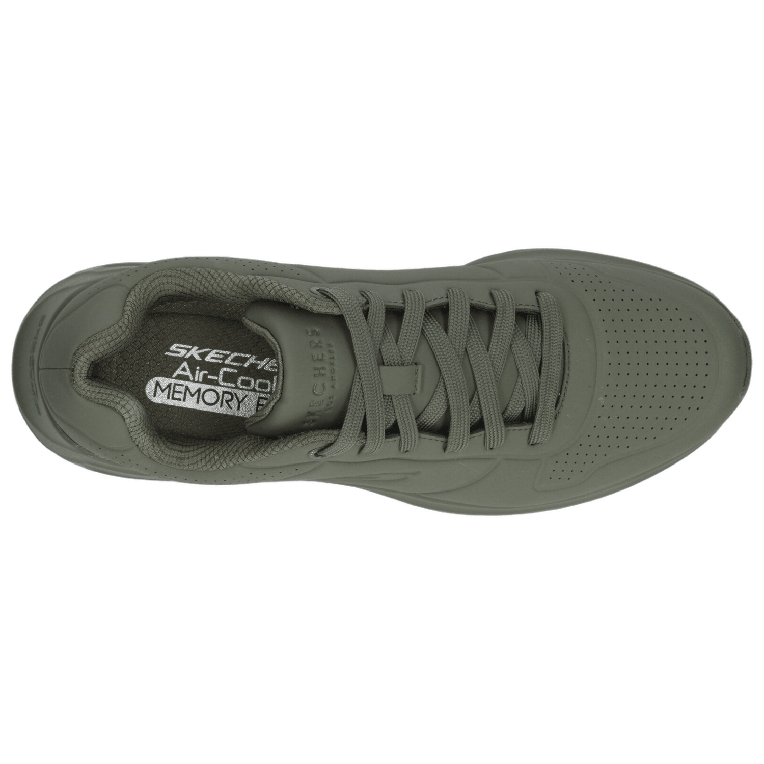 Tenis Hombre Skechers Uno Verde Oliva Casual Cinta Caballero — imagen 9