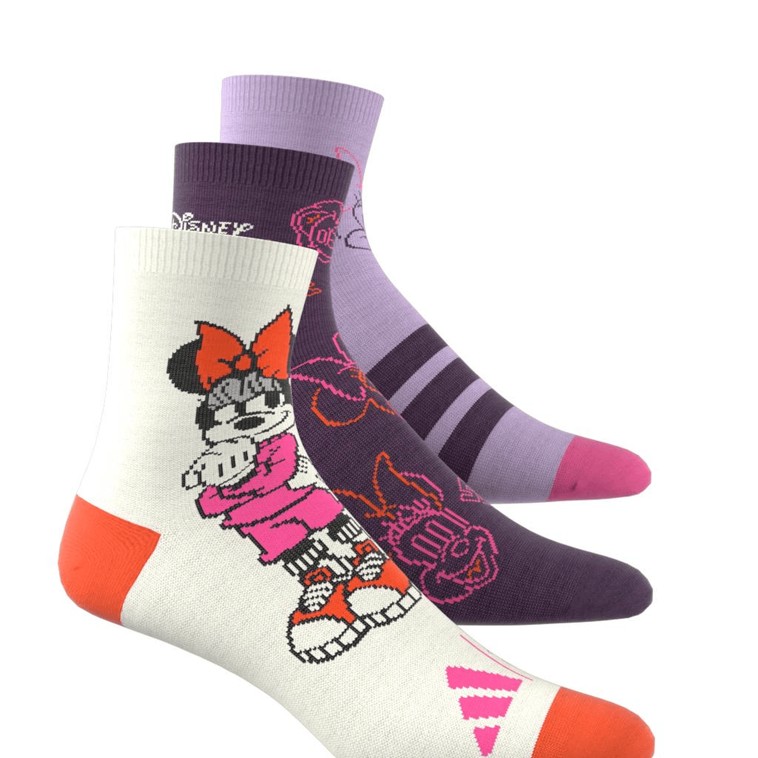 Calcetines Niña Adidas Minnie Mouse Multicolor 3 Pares Infantil — imagen 7