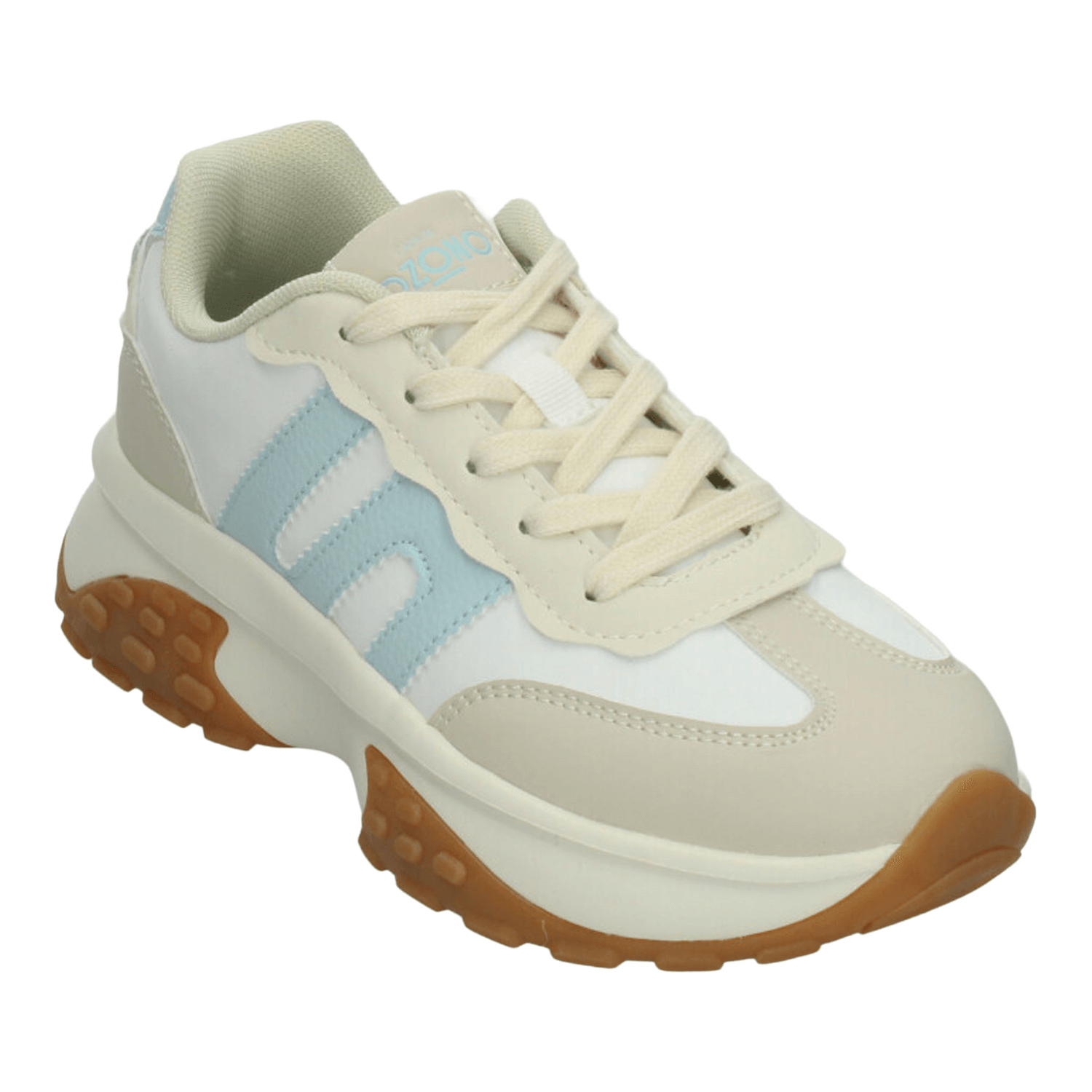 Tenis Ozono Dama Casual Plataforma Blanco Azul Mujer — imagen 4