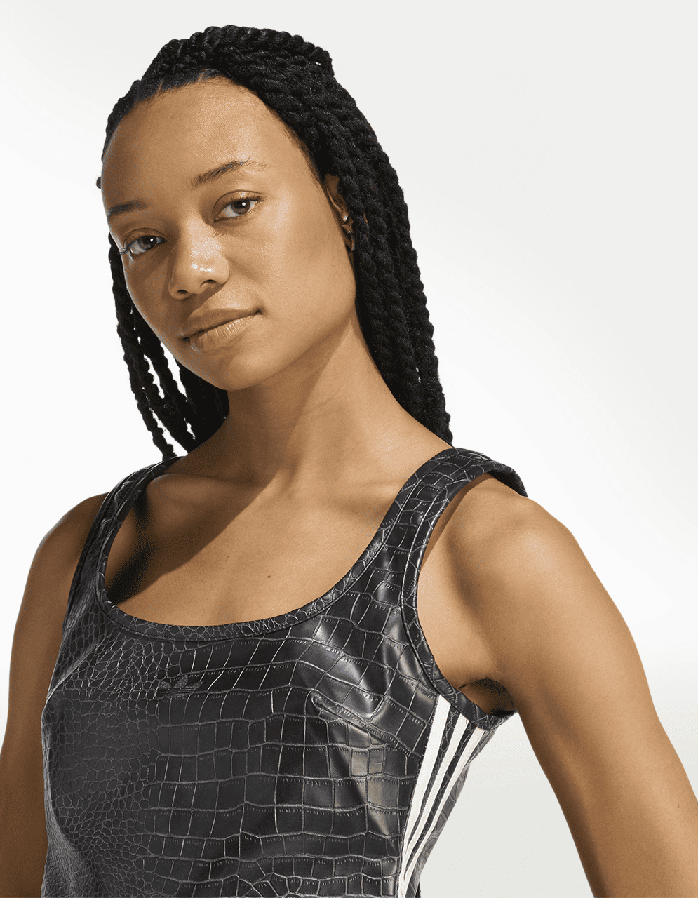 Corset Adidas Pleather Negro - Mujer — imagen 3