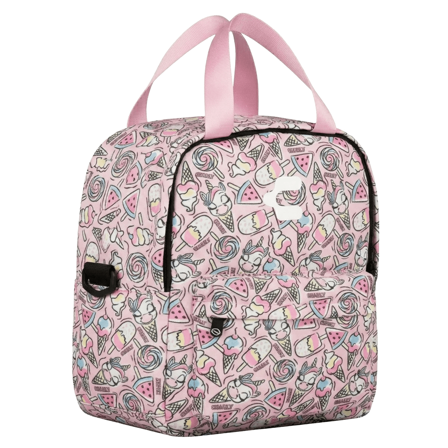 Set de Mochila Charly Unicornio Niña Escolar Lonchera Rosa Infantil — imagen 4