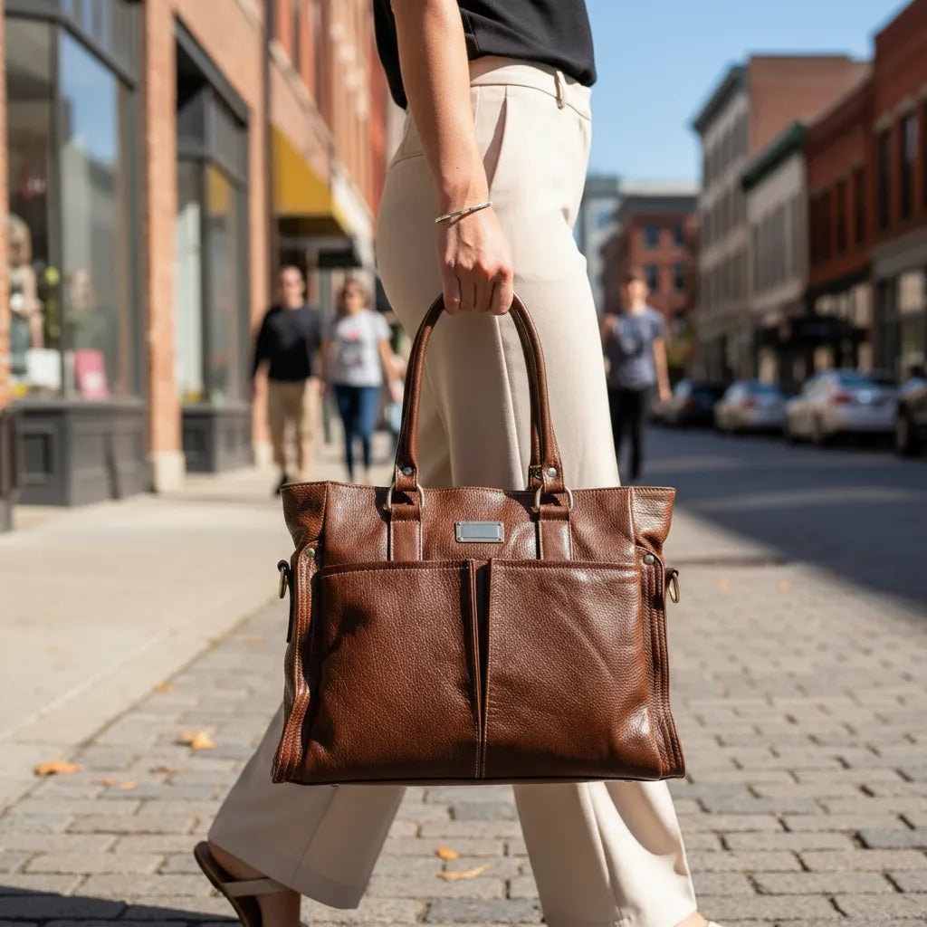 Bolsa Piel Legitima Grande Para Mujer Jf10 — imagen 11