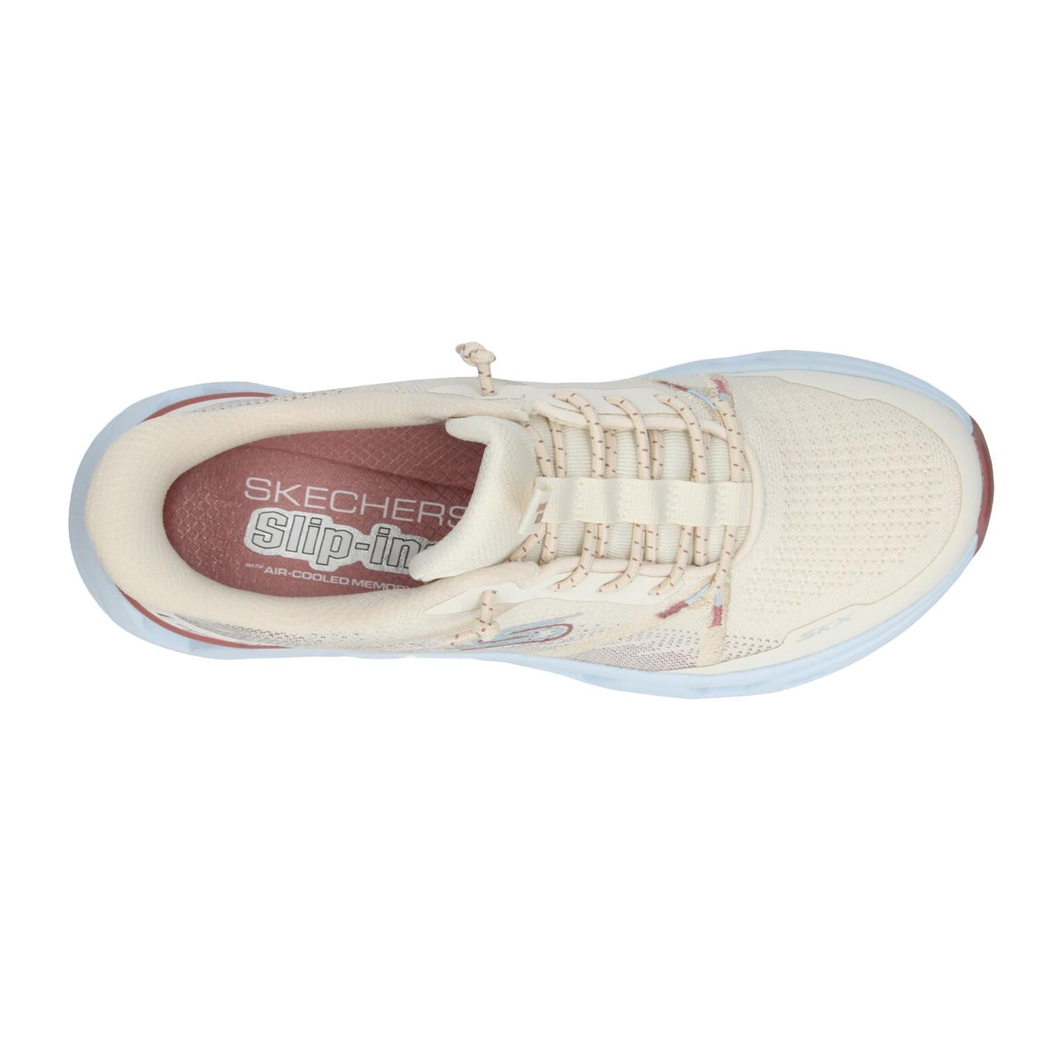 Tenis Dama Skechers Glide-Step Crema Deportivo Mujer — imagen 9