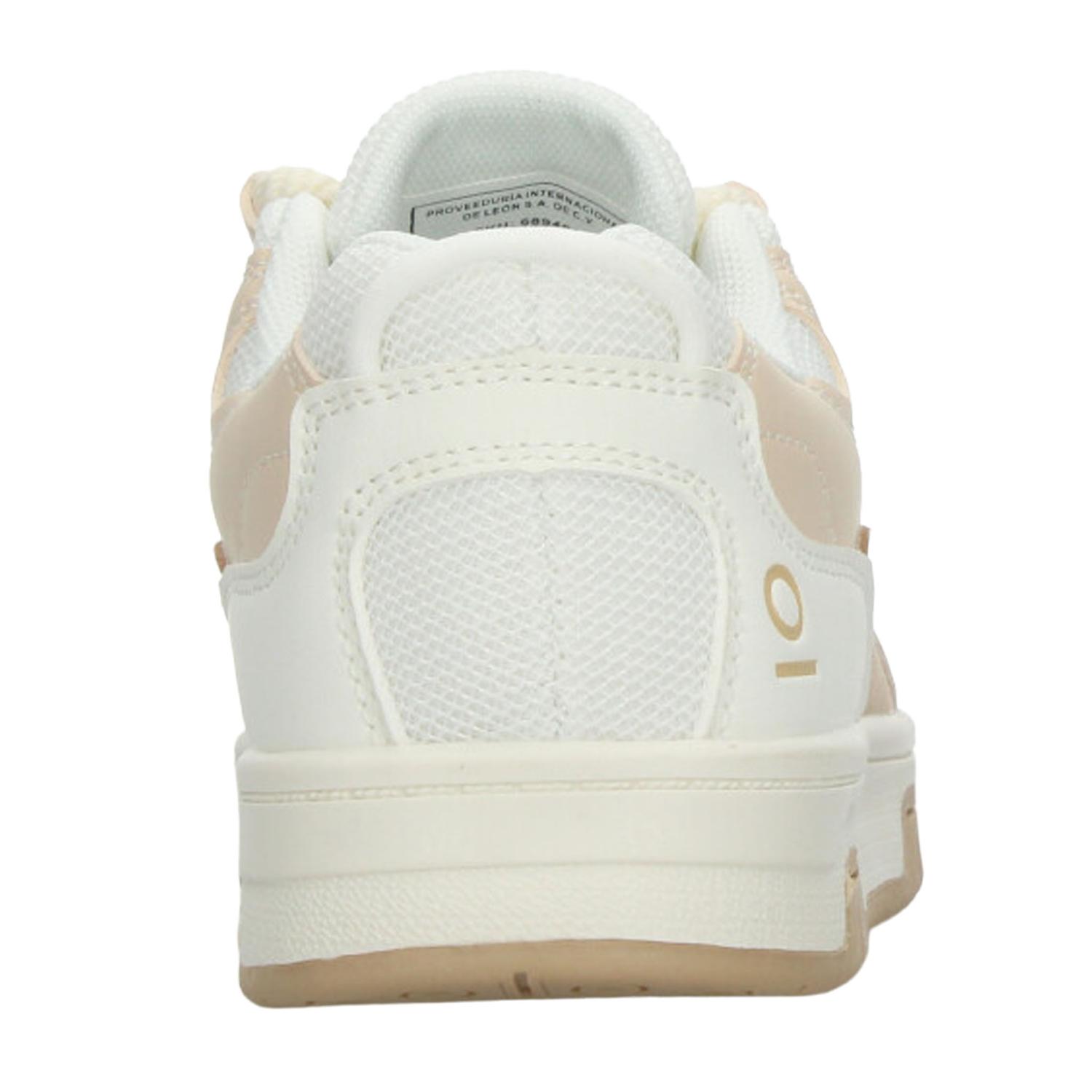 Tenis Ozono Dama Casual Cintas Plataforma Beige Mujer — imagen 7