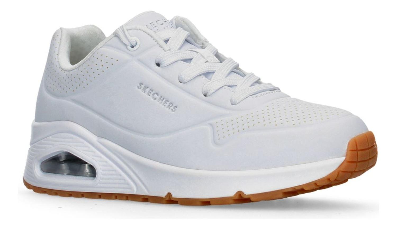 Tenis Skechers Street Uno Dama Urbano Casual Deportivo Blanco Mujer — imagen 3