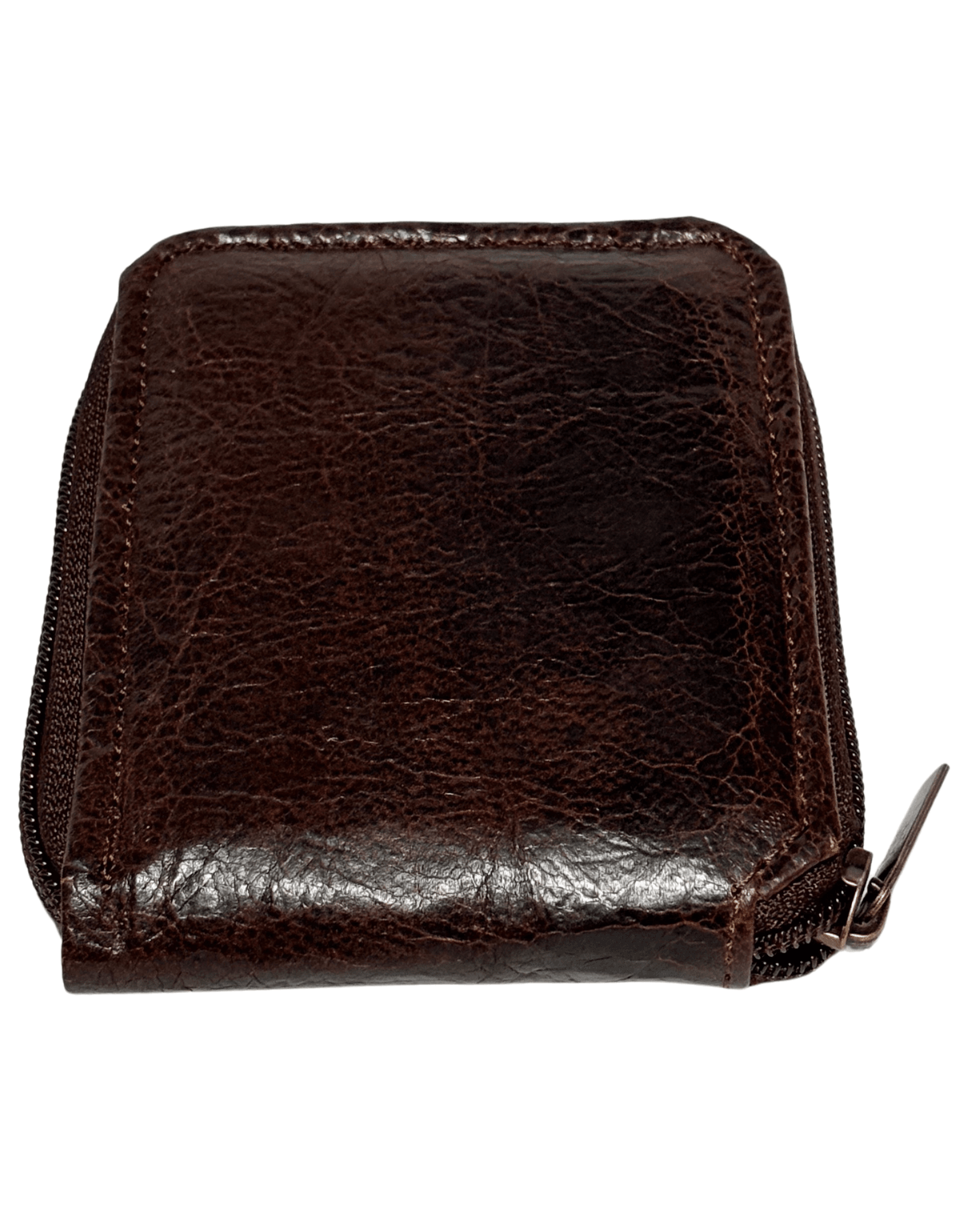 Cartera De 1 Cierre Caballero Piel Legitima Original — imagen 19