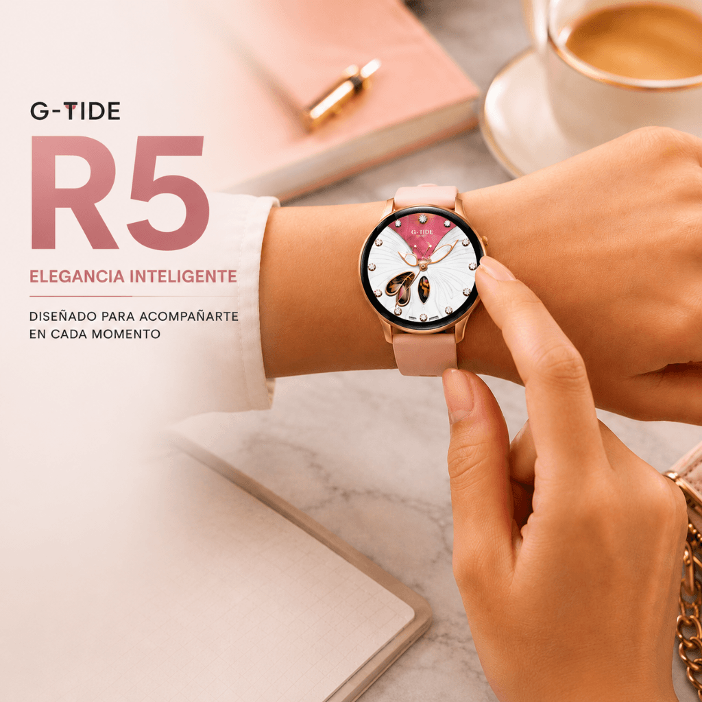 BOCINA XIAOMI SOUND POCKET (ROSA) + SMARTWATCH G-TIDE R5 (DORADA) — imagen 8