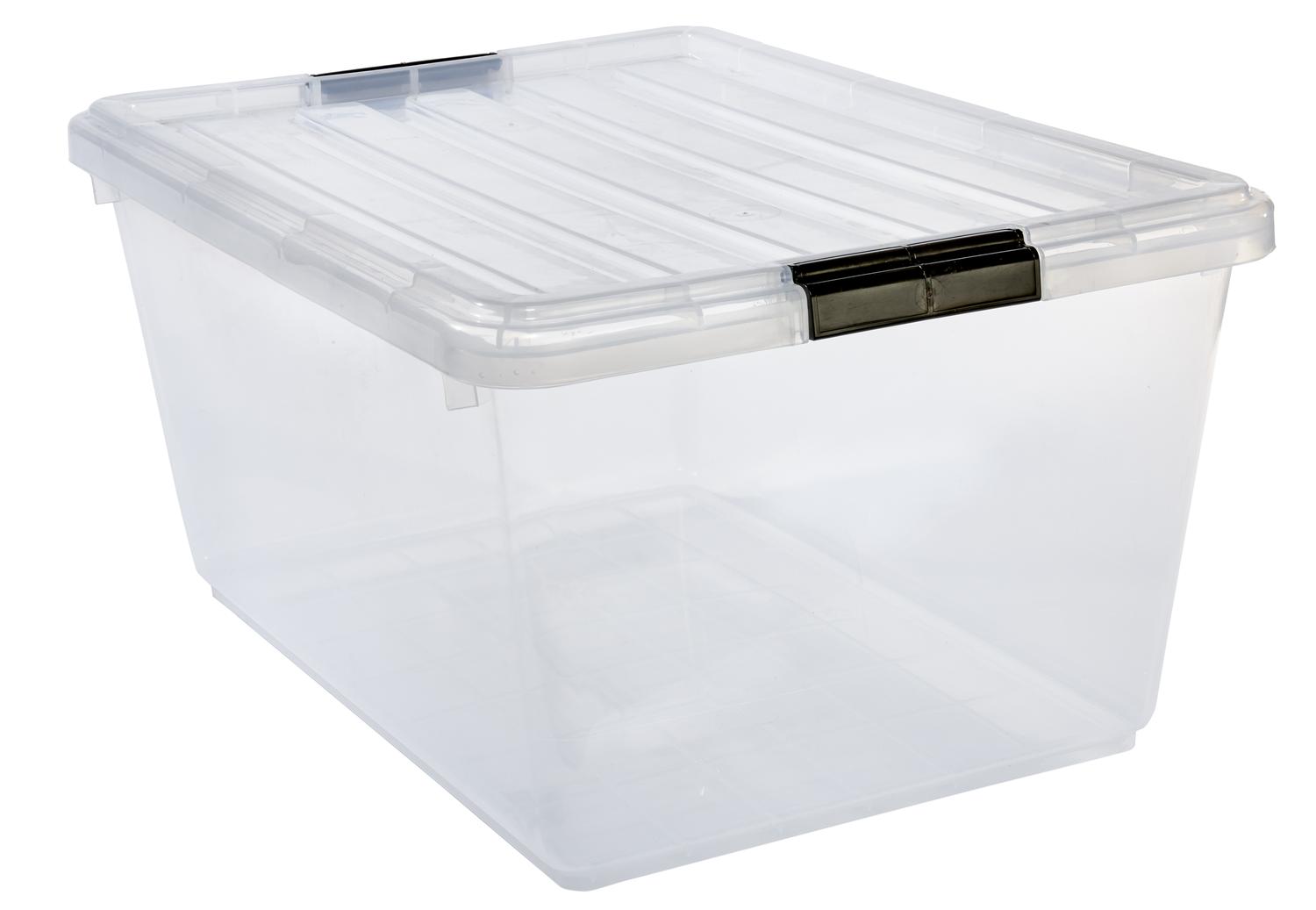 Caja Plástico Organizadora Almacenamiento Tapa Broche — imagen 1