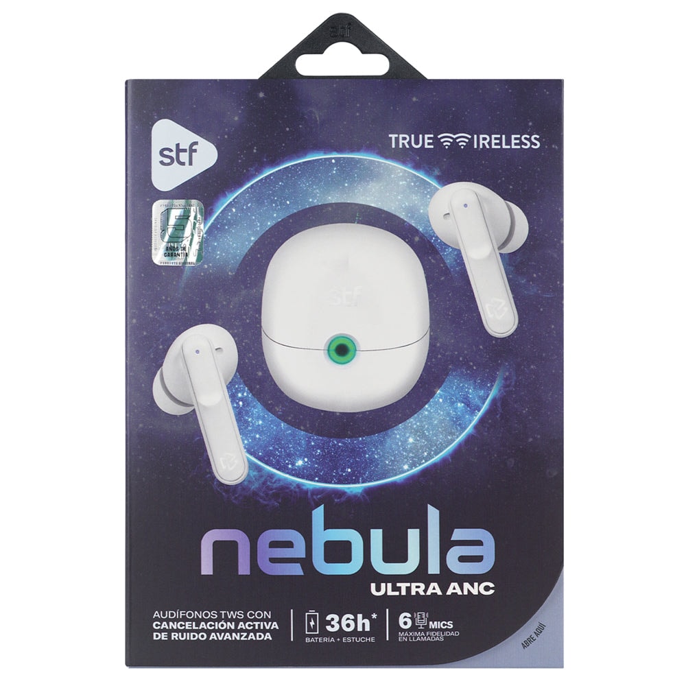 Audifonos Inalámbricos Tws Nebula STF 36hrs Uso Ultra ANC 6 Micrófonos Protección IPX4 — imagen 11