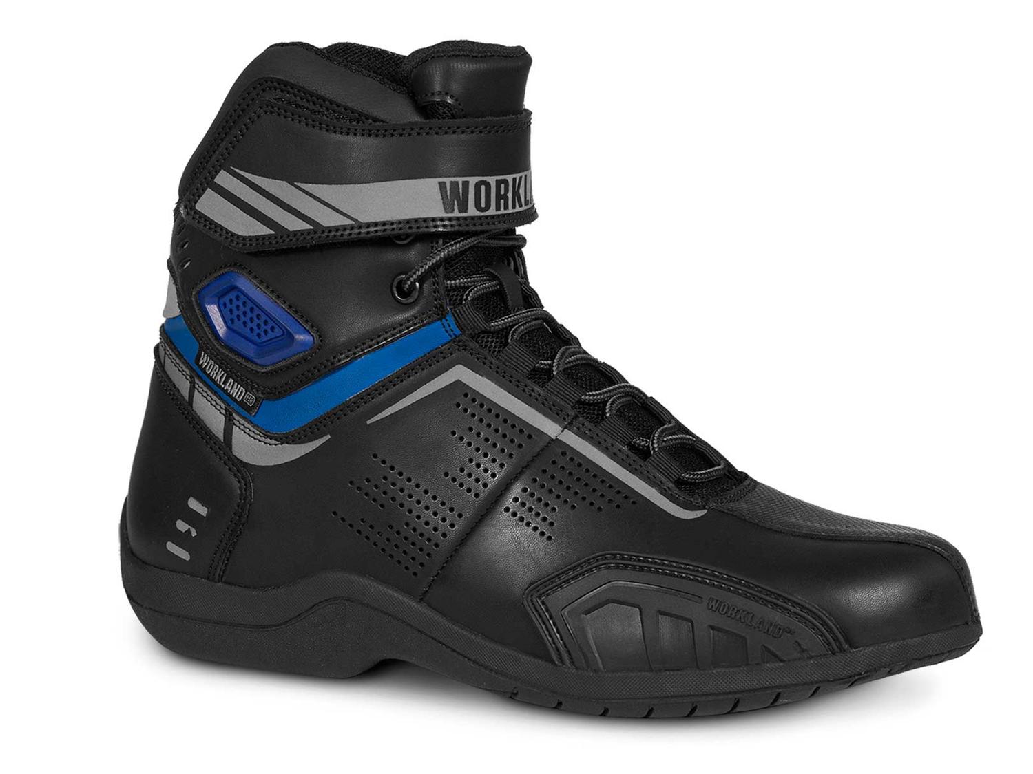 Botas hombre motociclista biker touring WKL 80016 Negro Azul — imagen 2